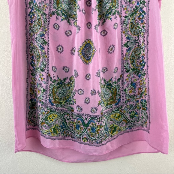 Anthropologie 100% Silk Moulinette Soeurs Paisley Printed Flowy Lightweight Top - Picture 5 of 12